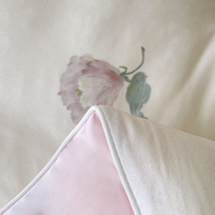 91家纺网 家纺一手货源 找家纺 小禹仔家纺  2025新款亲肤柔软大豆被数码印花针织棉大豆被冬被子被芯春秋被 眷恋粉