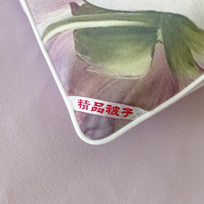 91家纺网 家纺一手货源 找家纺 小禹仔家纺  2025新款亲肤柔软大豆被数码印花针织棉大豆被冬被子被芯春秋被 漫山花影