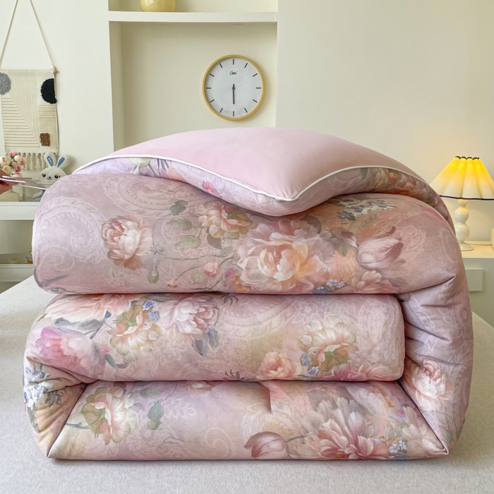 小禹仔家纺 2025新款亲肤柔软大豆被数码印花针织棉大豆被冬被子被芯春秋被 陌野咖