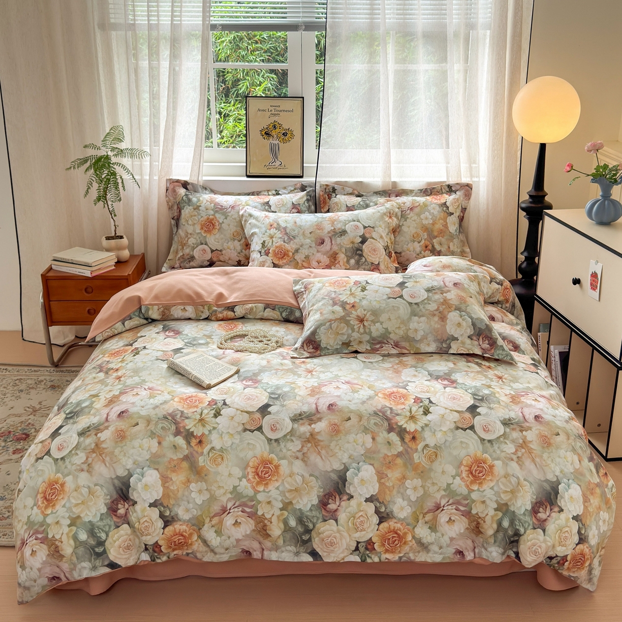 91家纺网 家纺一手货源 找家纺 （总）典雅家纺 2025新款A类140克秋冬加厚磨毛数码印花四件套磨毛四件套