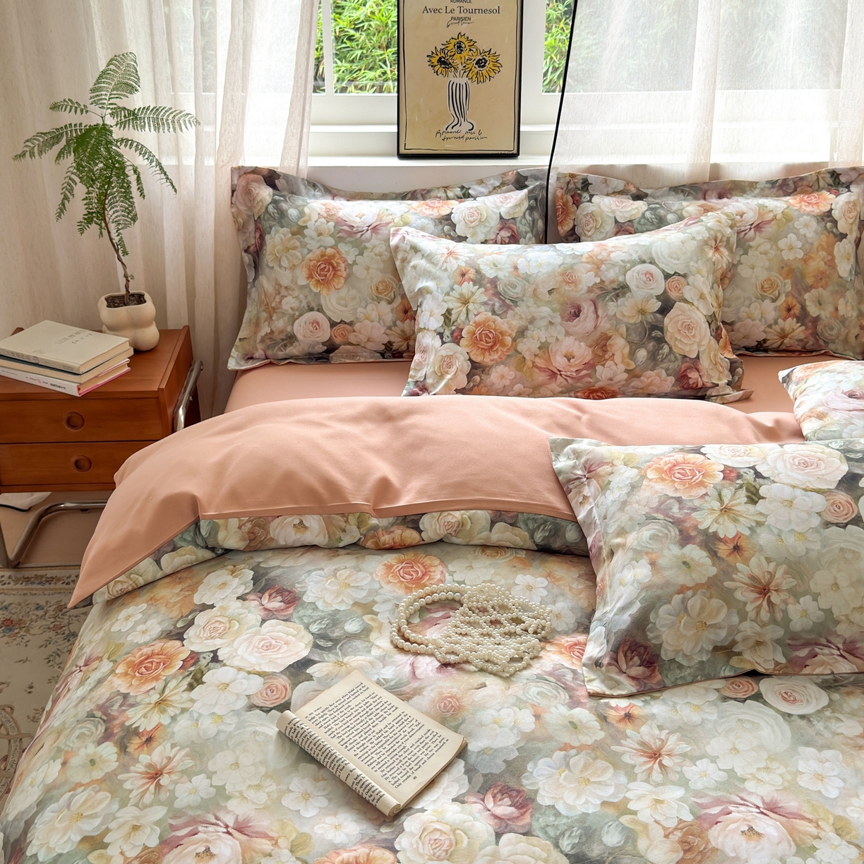 91家纺网 家纺一手货源 找家纺 （总）典雅家纺 2025新款A类140克秋冬加厚磨毛数码印花四件套磨毛四件套