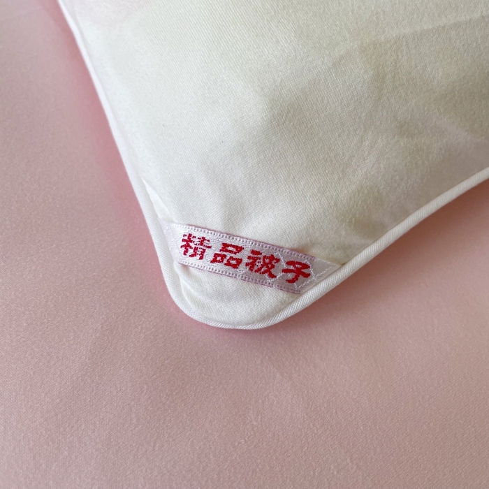 91家纺网 家纺一手货源 找家纺 小禹仔家纺  2025新款亲肤柔软大豆被数码印花针织棉大豆被冬被子被芯春秋被 蔷薇粉