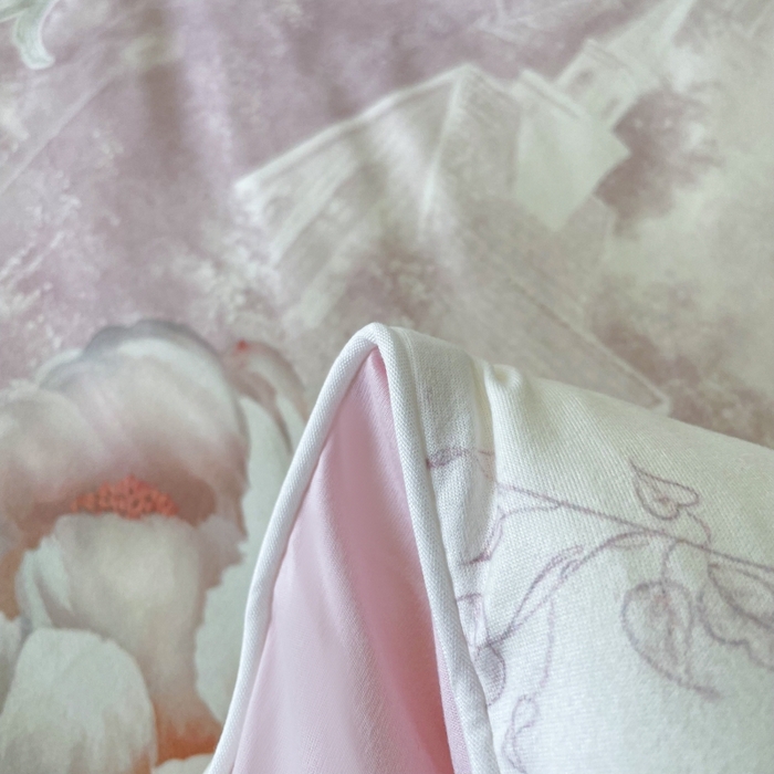 91家纺网 家纺一手货源 找家纺 小禹仔家纺  2025新款亲肤柔软大豆被数码印花针织棉大豆被冬被子被芯春秋被 蔷薇粉