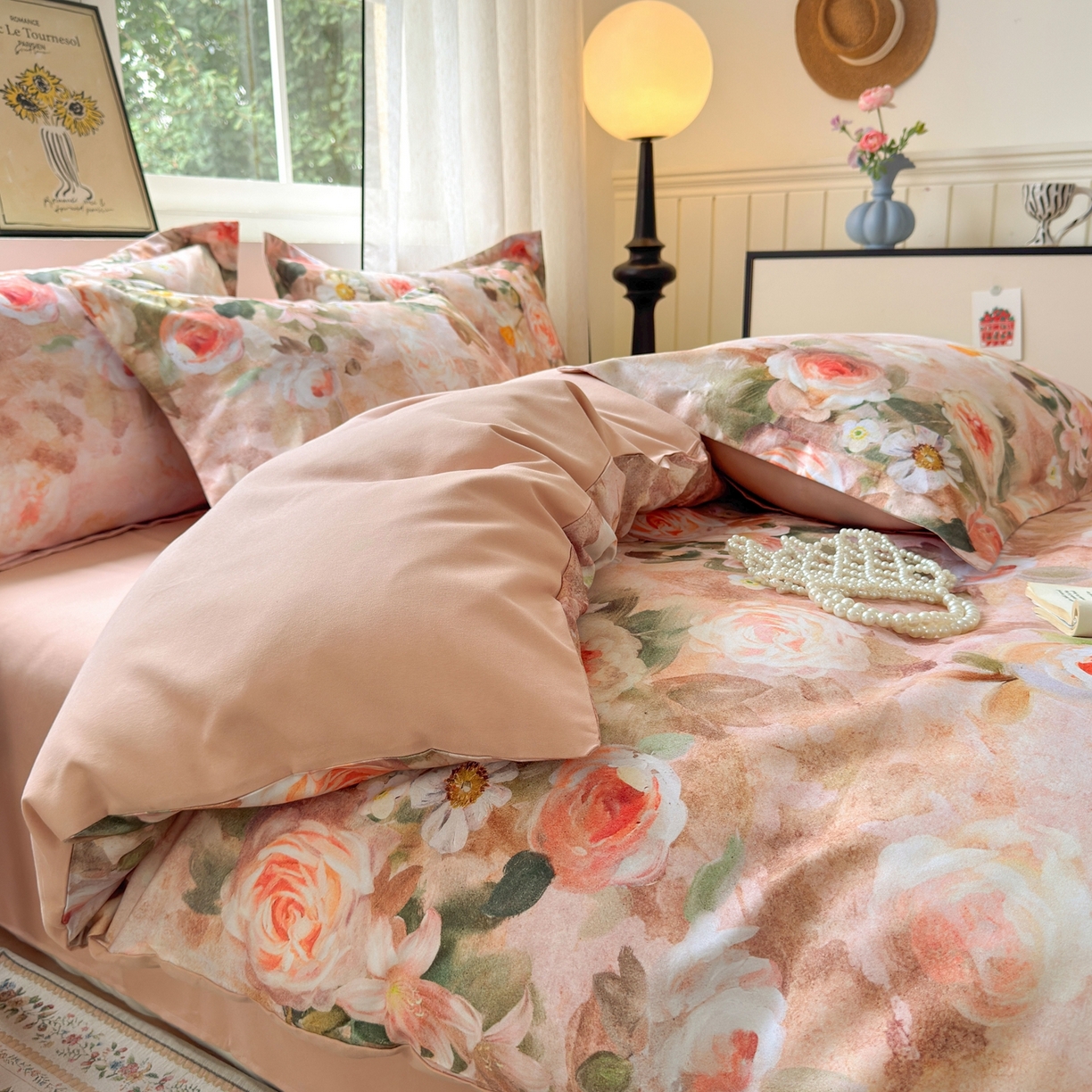 91家纺网 家纺一手货源 找家纺 典雅家纺 2025新款A类140克秋冬加厚磨毛数码印花四件套磨毛四件套 繁华似锦