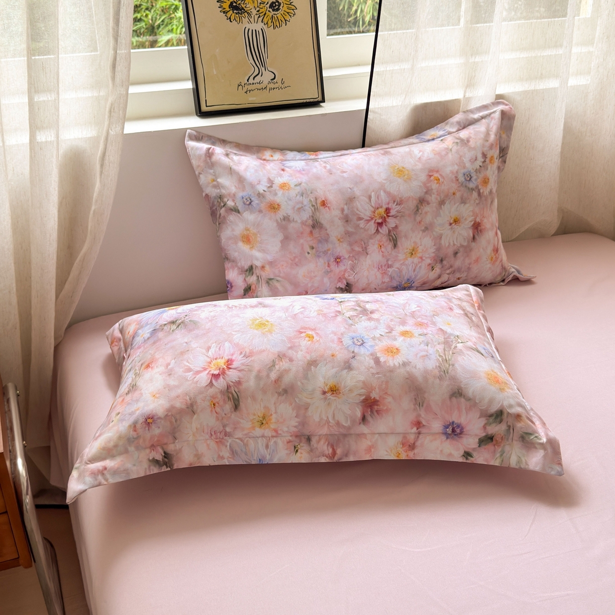 91家纺网 家纺一手货源 找家纺 典雅家纺 2025新款A类140克秋冬加厚磨毛数码印花四件套磨毛四件套 花间蜜语