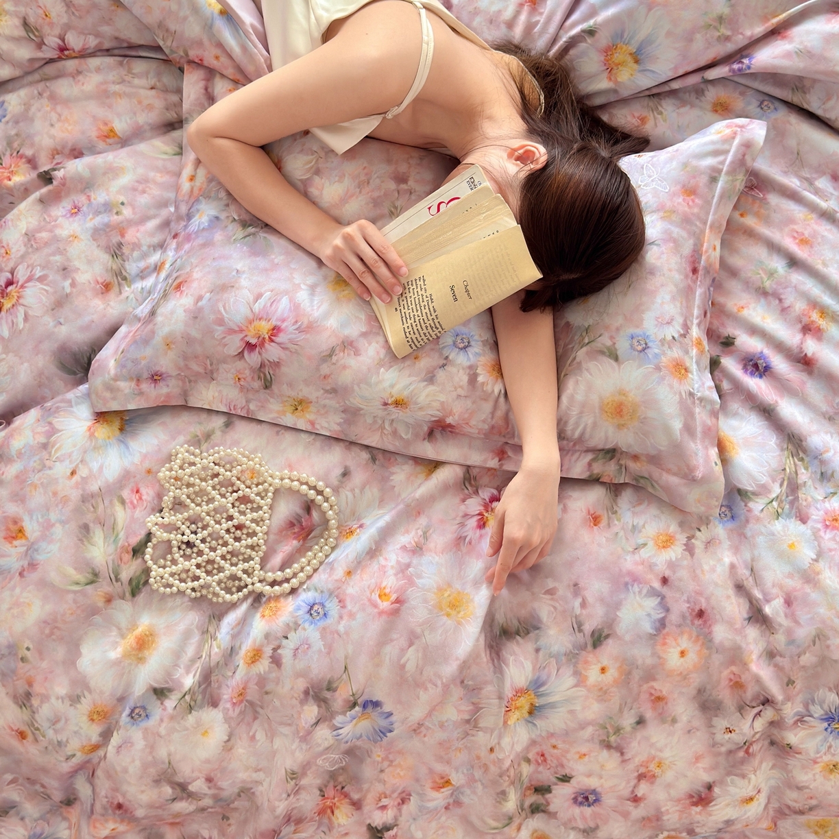 典雅家纺 2025新款A类140克秋冬加厚磨毛数码印花四件套磨毛四件套 花间蜜语