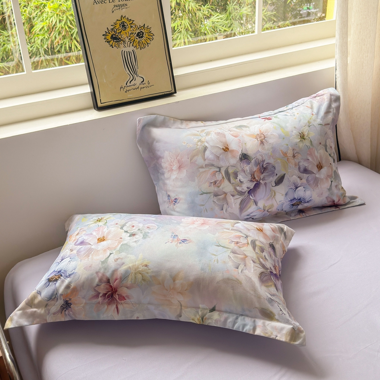 91家纺网 家纺一手货源 找家纺 典雅家纺 2025新款A类140克秋冬加厚磨毛数码印花四件套磨毛四件套 兰亭序