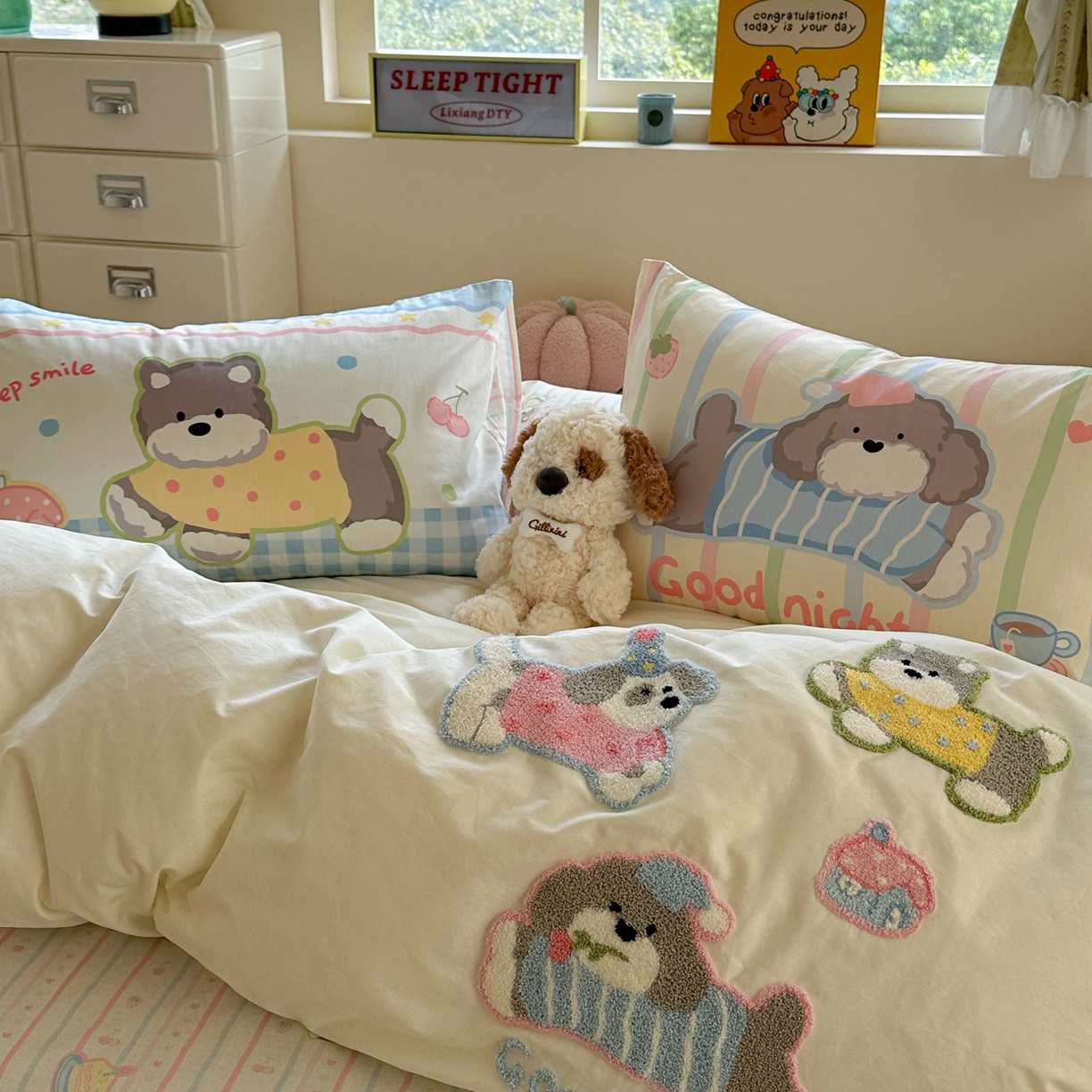 91家纺网 家纺一手货源 找家纺 （总）柚子YOUTH 2025新款全棉纯棉印花毛巾绣四件套