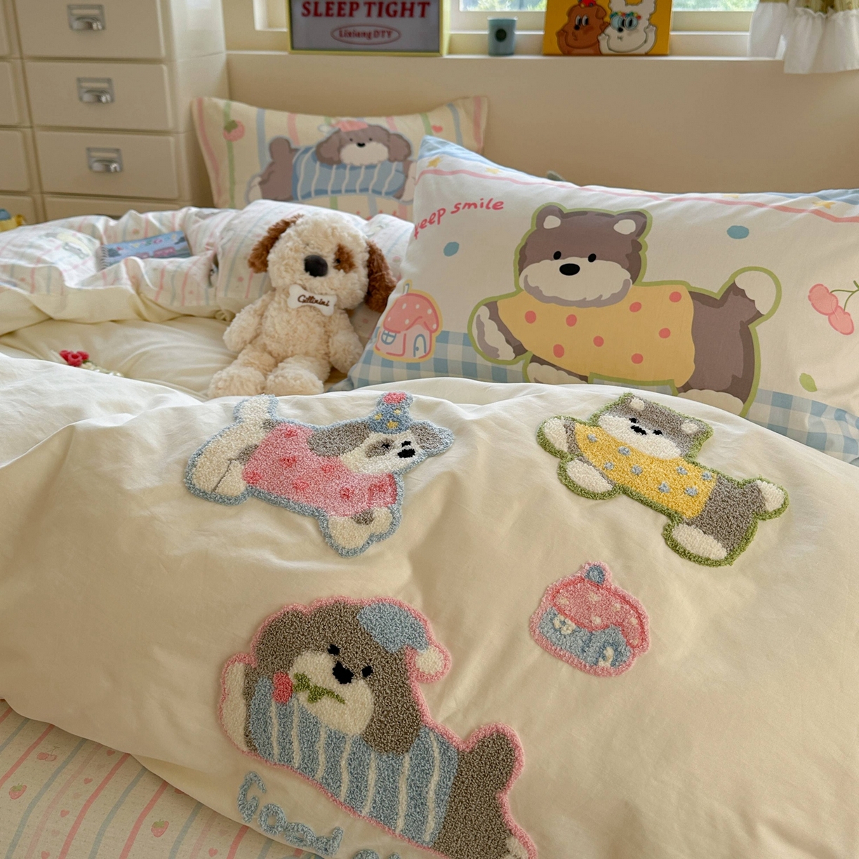 91家纺网 家纺一手货源 找家纺 （总）柚子YOUTH 2025新款全棉纯棉印花毛巾绣四件套