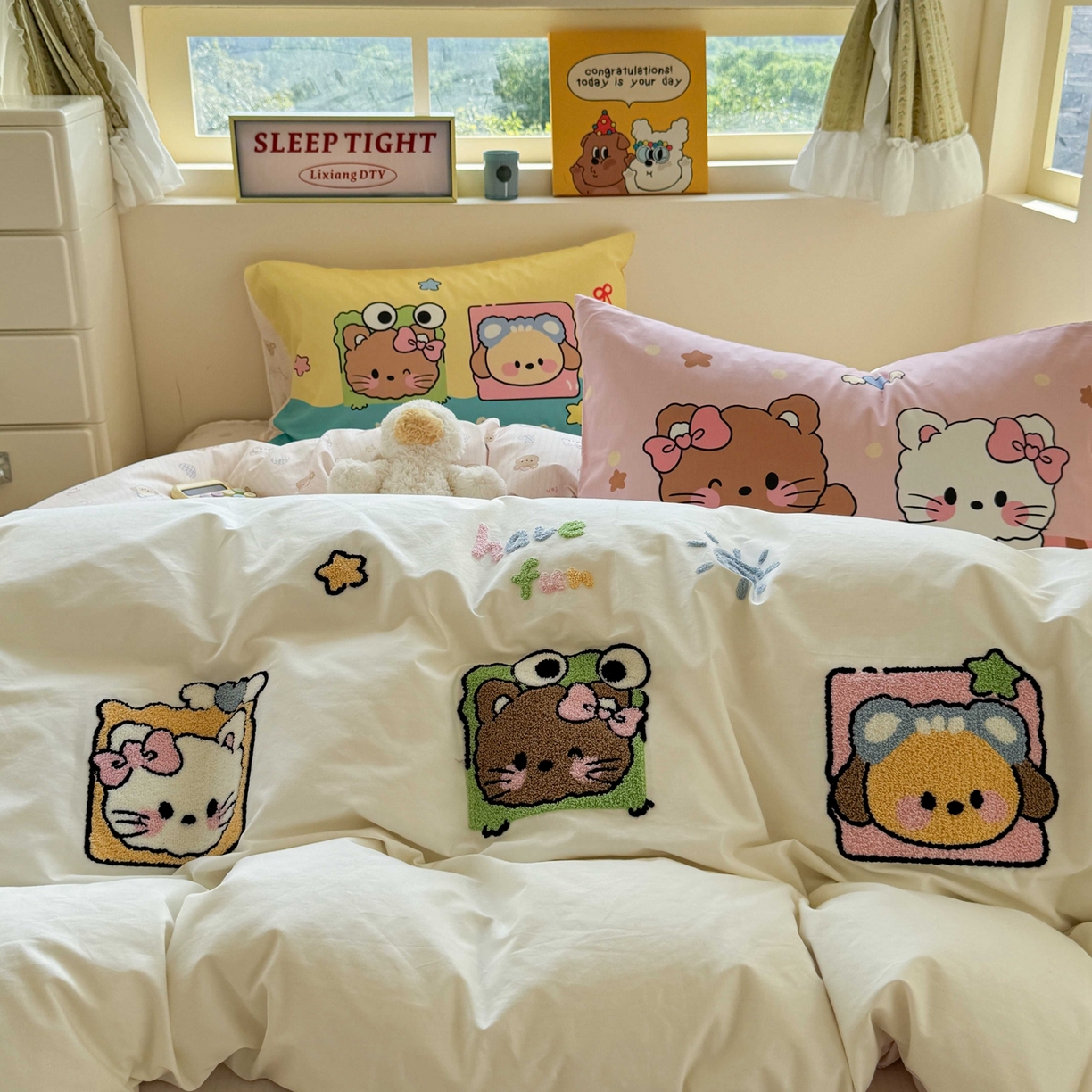 91家纺网 家纺一手货源 找家纺 （总）柚子YOUTH 2025新款全棉纯棉印花毛巾绣四件套