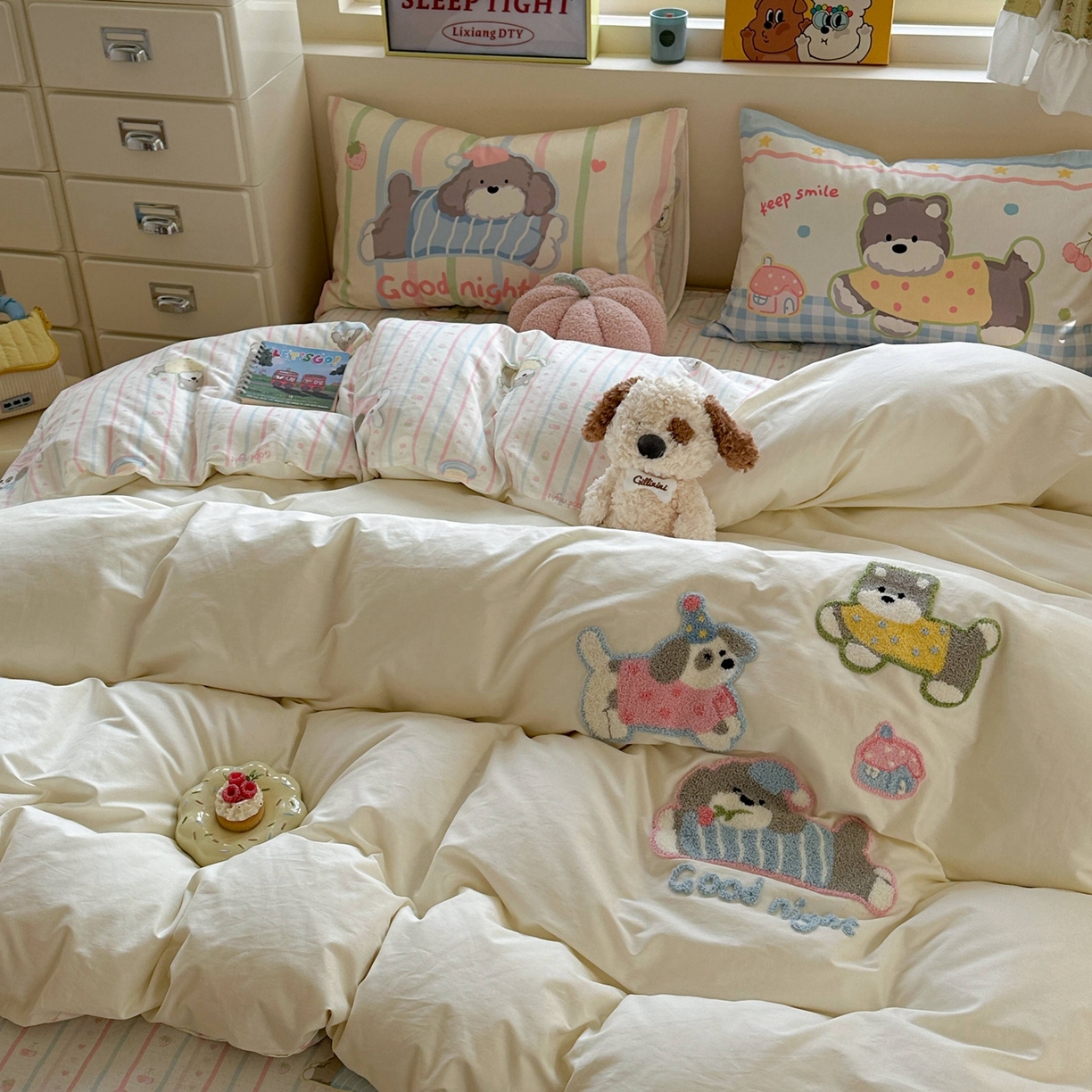 91家纺网 家纺一手货源 找家纺 （总）柚子YOUTH 2025新款全棉纯棉印花毛巾绣四件套