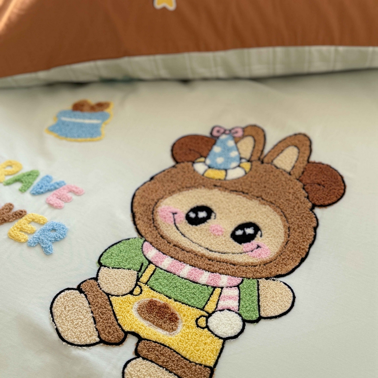 91家纺网 家纺一手货源 找家纺 柚子YOUTH 2025新款全棉纯棉印花毛巾绣四件套 毛绒布布