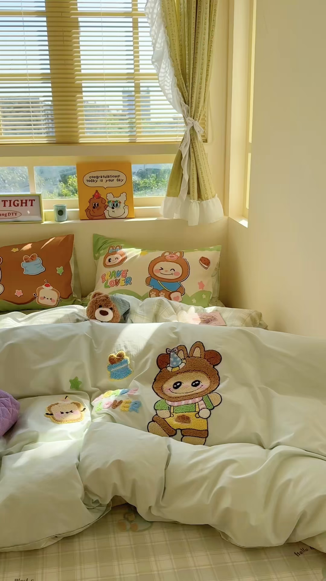 91家纺网 家纺一手货源 找家纺 柚子YOUTH 2025新款全棉纯棉印花毛巾绣四件套 毛绒布布