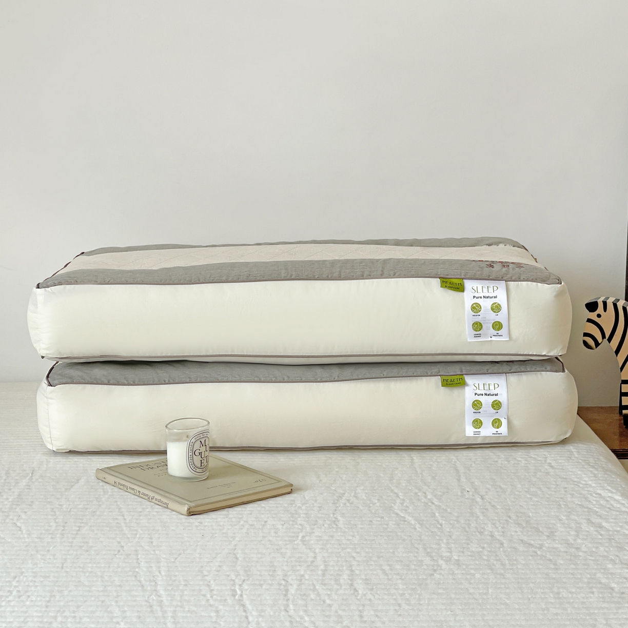 91家纺网 家纺一手货源 找家纺 （总）亦帆枕芯 2025新款棉麻决明子两用护颈养护枕头枕芯