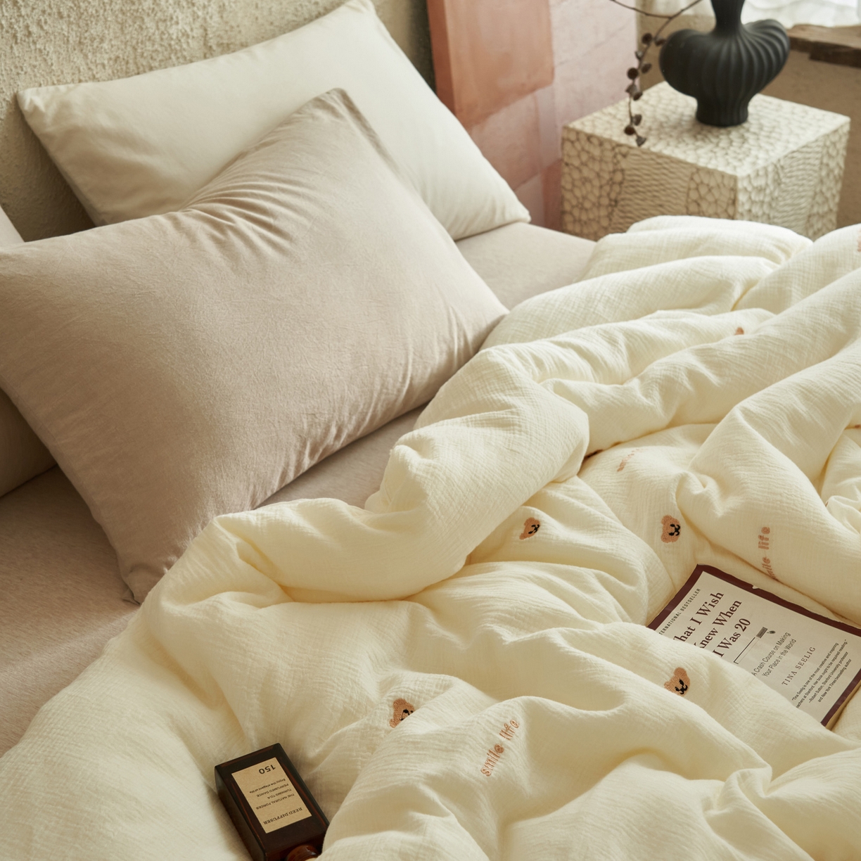 91家纺网 家纺一手货源 找家纺 （总）子由家居 2025新款家居水洗小清新大豆被被子被芯