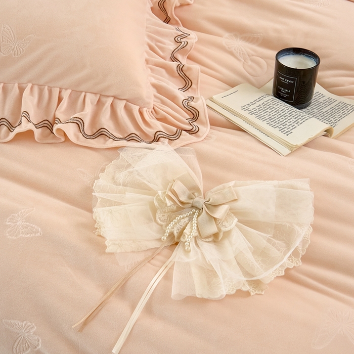 91家纺网 家纺一手货源 找家纺 （总）金绣美居 2025新款婴儿绒多功能床盖款四件套-知音（控价不低于229/239）