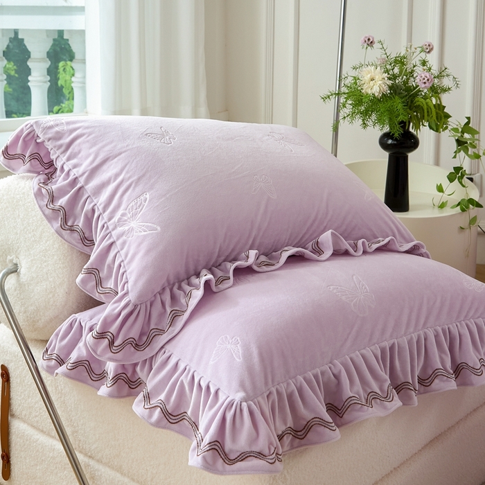 91家纺网 家纺一手货源 找家纺 金绣美居 2025新款婴儿绒多功能床盖款四件套-知音（控价不低于229/239） 知音-浅紫