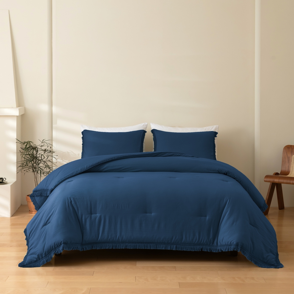 91家纺网 家纺一手货源 找家纺 （总）仲旺居家纺 2025新款跨境被芯-流苏系列【 如需定制 请联系商家】