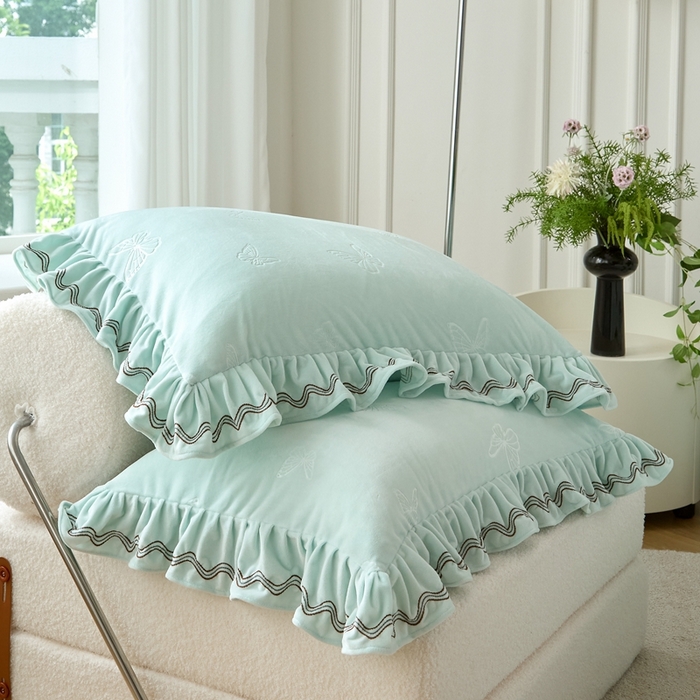 91家纺网 家纺一手货源 找家纺 金绣美居 2025新款婴儿绒多功能床盖款四件套-知音（控价不低于229/239） 知音-幸运绿