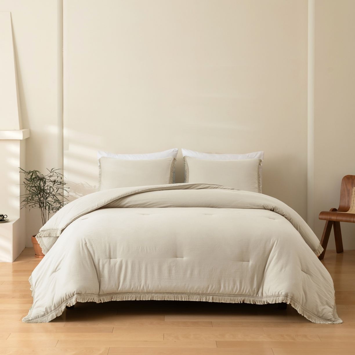 91家纺网 家纺一手货源 找家纺 （总）仲旺居家纺 2025新款跨境被芯-流苏系列【 如需定制 请联系商家】