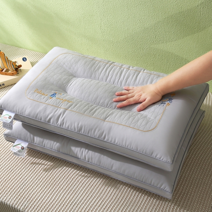 91家纺网 家纺一手货源 找家纺 万聚凯枕芯 2025新款步步高升枕枕头枕芯 步步高升枕-星灰