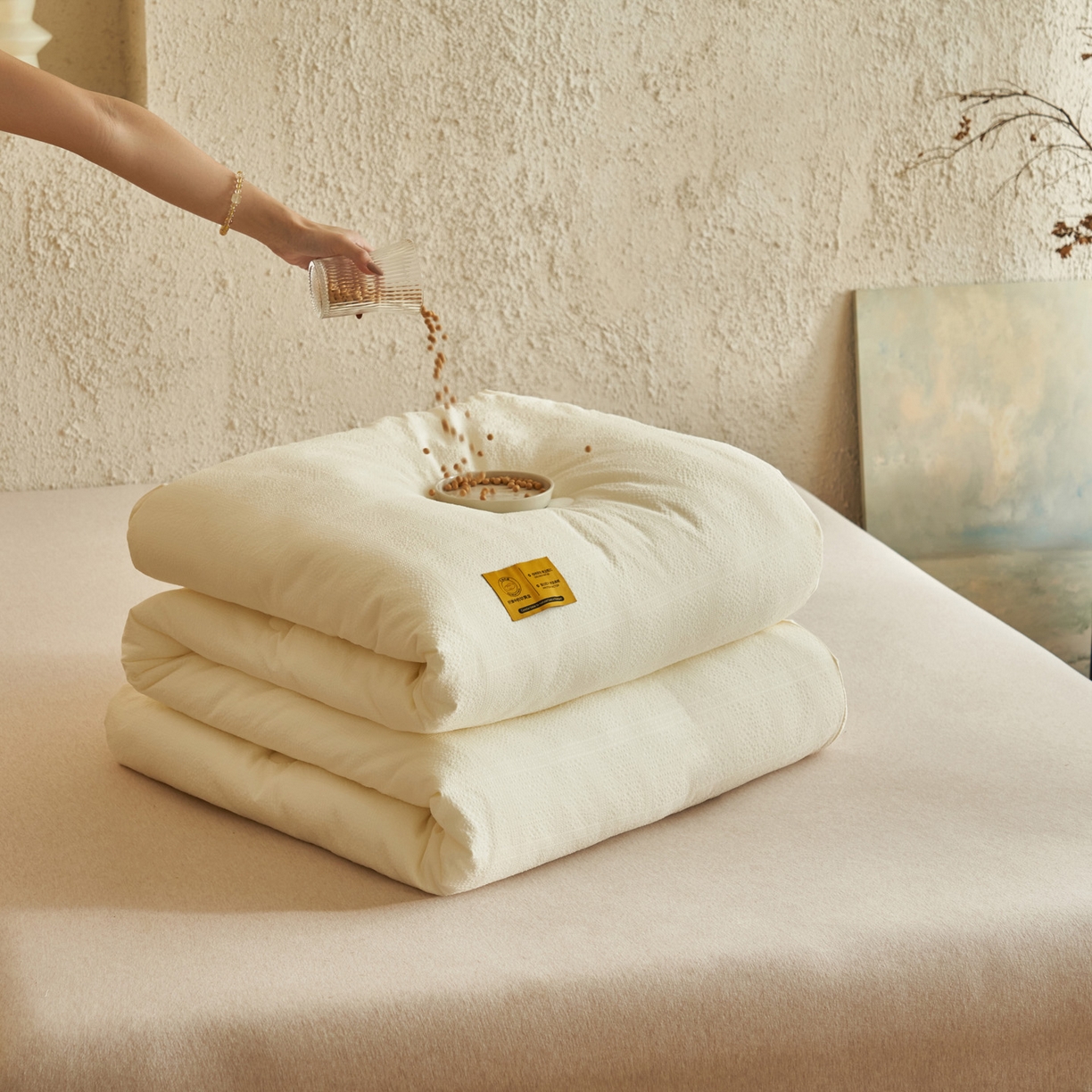 （总）子由家居 2025新款围棋华夫格提花大豆冬被被子被芯