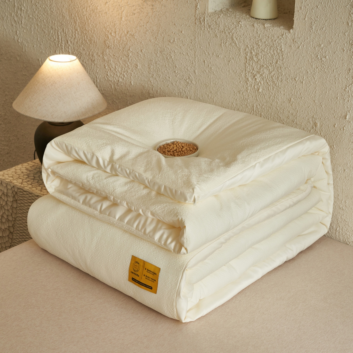 91家纺网 家纺一手货源 找家纺 （总）子由家居 2025新款围棋华夫格提花大豆冬被被子被芯