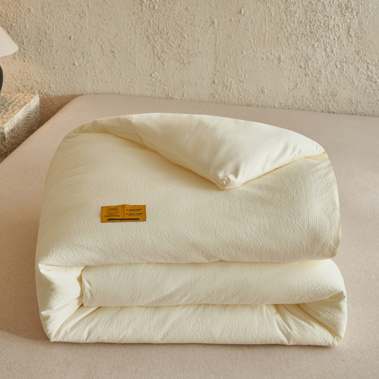 91家纺网 家纺一手货源 找家纺 子由家居 2025新款围棋华夫格提花大豆冬被被子被芯 围棋华夫格-本白