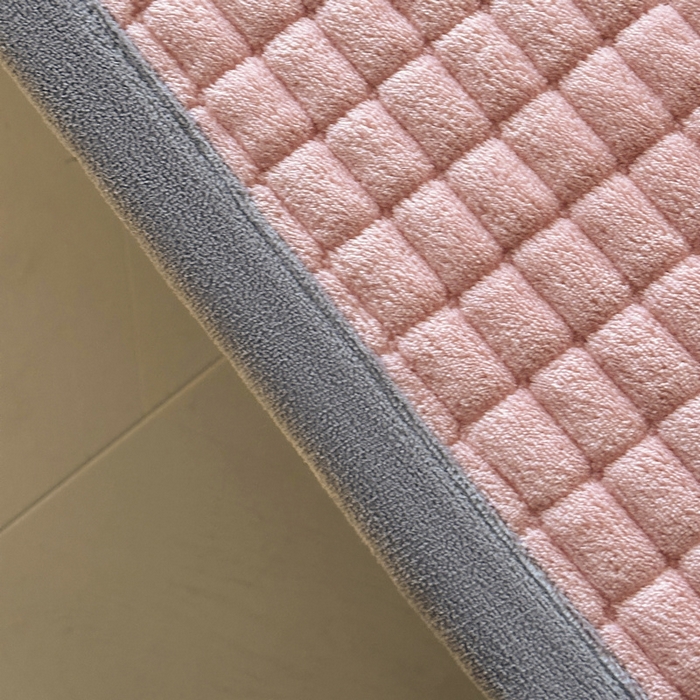 91家纺网 家纺一手货源 找家纺 梵朴 2025新款A类贴布绣牛奶绒夹棉床垫学生宿舍床褥垫子-好运熊系列 好运熊-粉