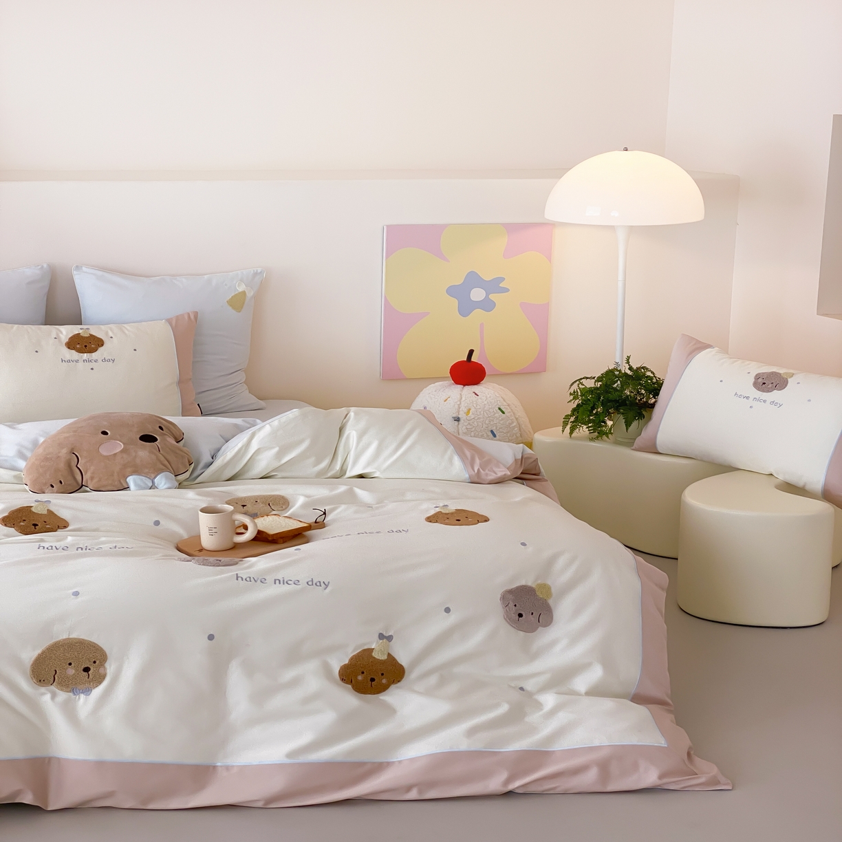 91家纺网 家纺一手货源 找家纺 （总）馨蕊家居 2025秋冬新品100支卡通高定系列棉卡通-奶糖（会员-20） 控价：328/388/408