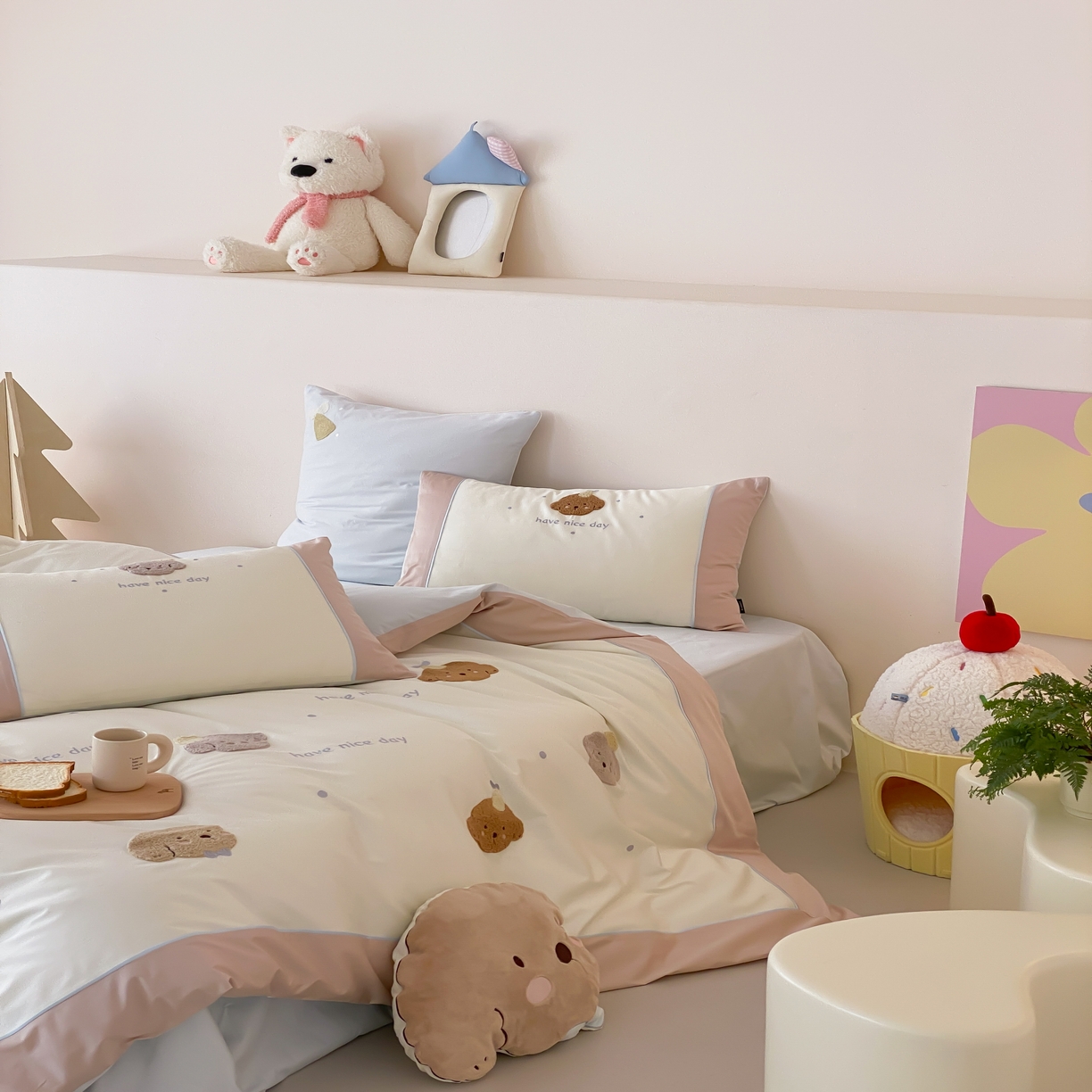 91家纺网 家纺一手货源 找家纺 （总）馨蕊家居 2025秋冬新品100支卡通高定系列棉卡通-奶糖（会员-20） 控价：328/388/408