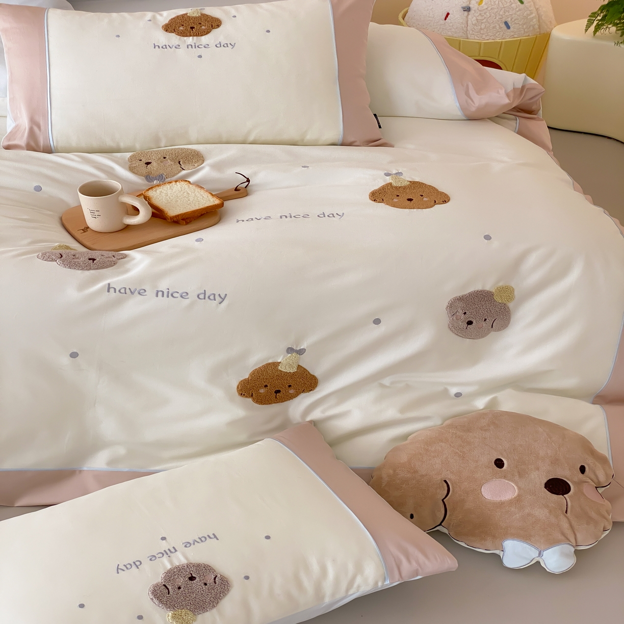 91家纺网 家纺一手货源 找家纺 （总）馨蕊家居 2025秋冬新品100支卡通高定系列棉卡通-奶糖（会员-20） 控价：328/388/408