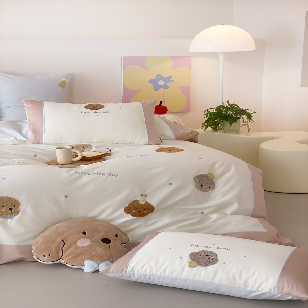 91家纺网 家纺一手货源 找家纺 （总）馨蕊家居 2025秋冬新品100支卡通高定系列棉卡通-奶糖（会员-20） 控价：328/388/408