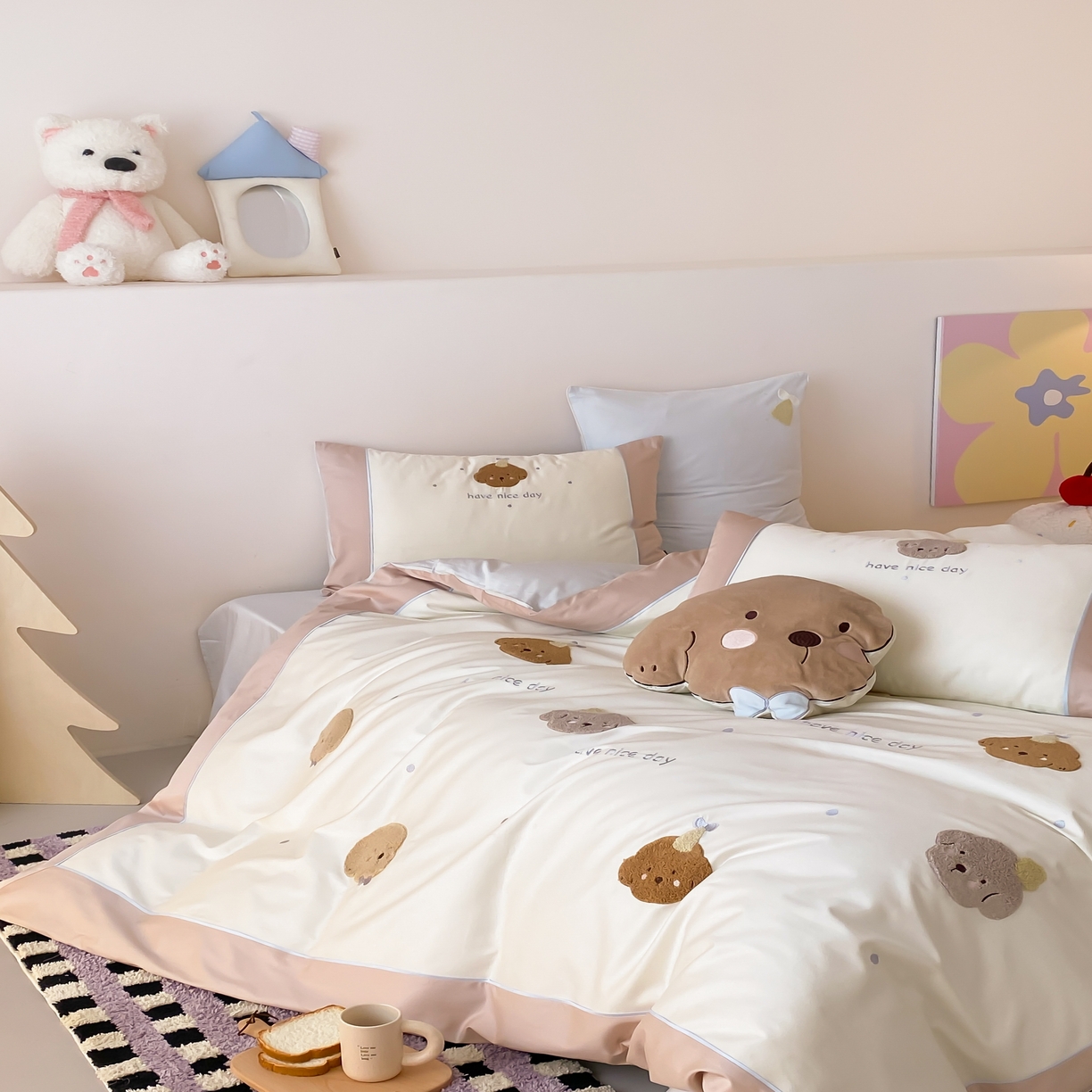 91家纺网 家纺一手货源 找家纺 （总）馨蕊家居 2025秋冬新品100支卡通高定系列棉卡通-奶糖（会员-20） 控价：328/388/408