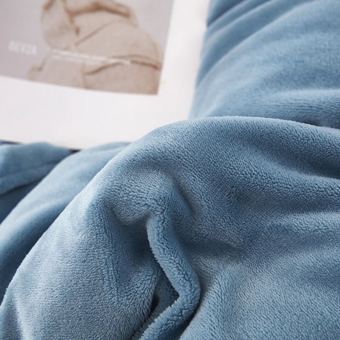 91家纺网 家纺一手货源 找家纺 苏木年华 2025新款牛奶绒床盖荷叶边四件套-花颜 花颜-活力蓝