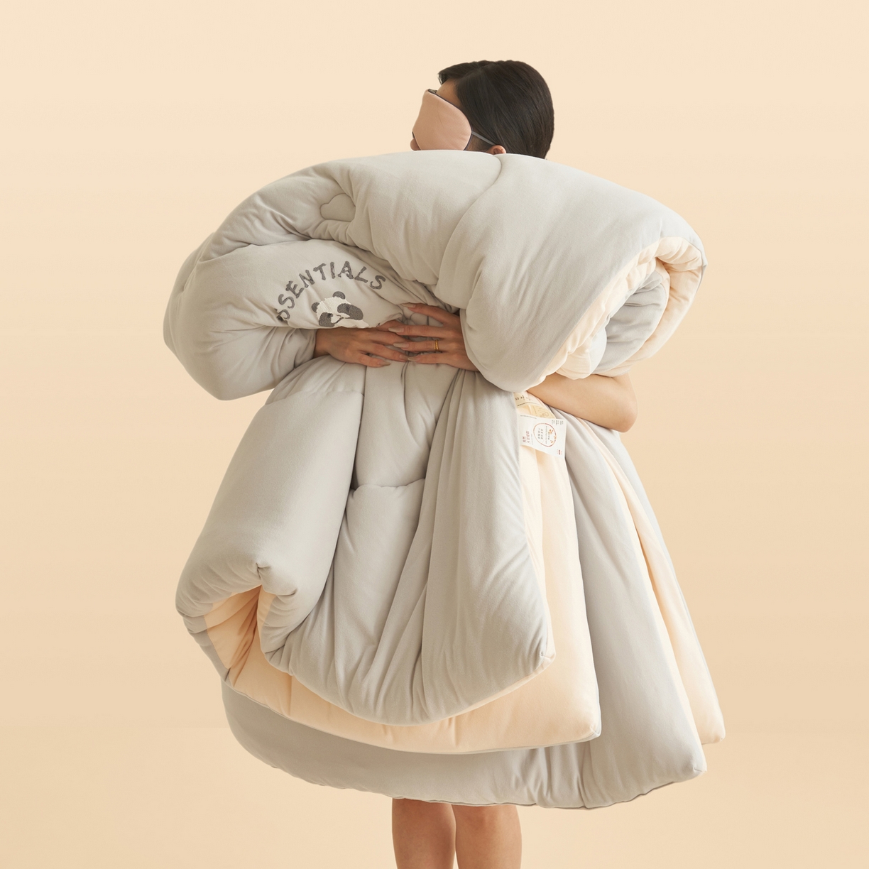 91家纺网 家纺一手货源 找家纺 子由家居 2025新款针织德绒猫猫大豆冬被被子被芯 猫猫被-淡灰