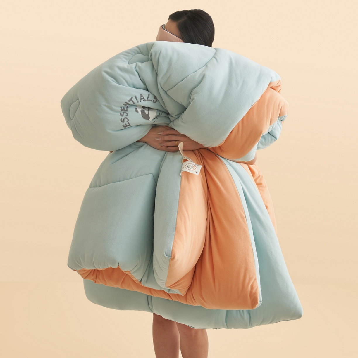 91家纺网 家纺一手货源 找家纺 子由家居 2025新款针织德绒猫猫大豆冬被被子被芯 猫猫被-浅绿