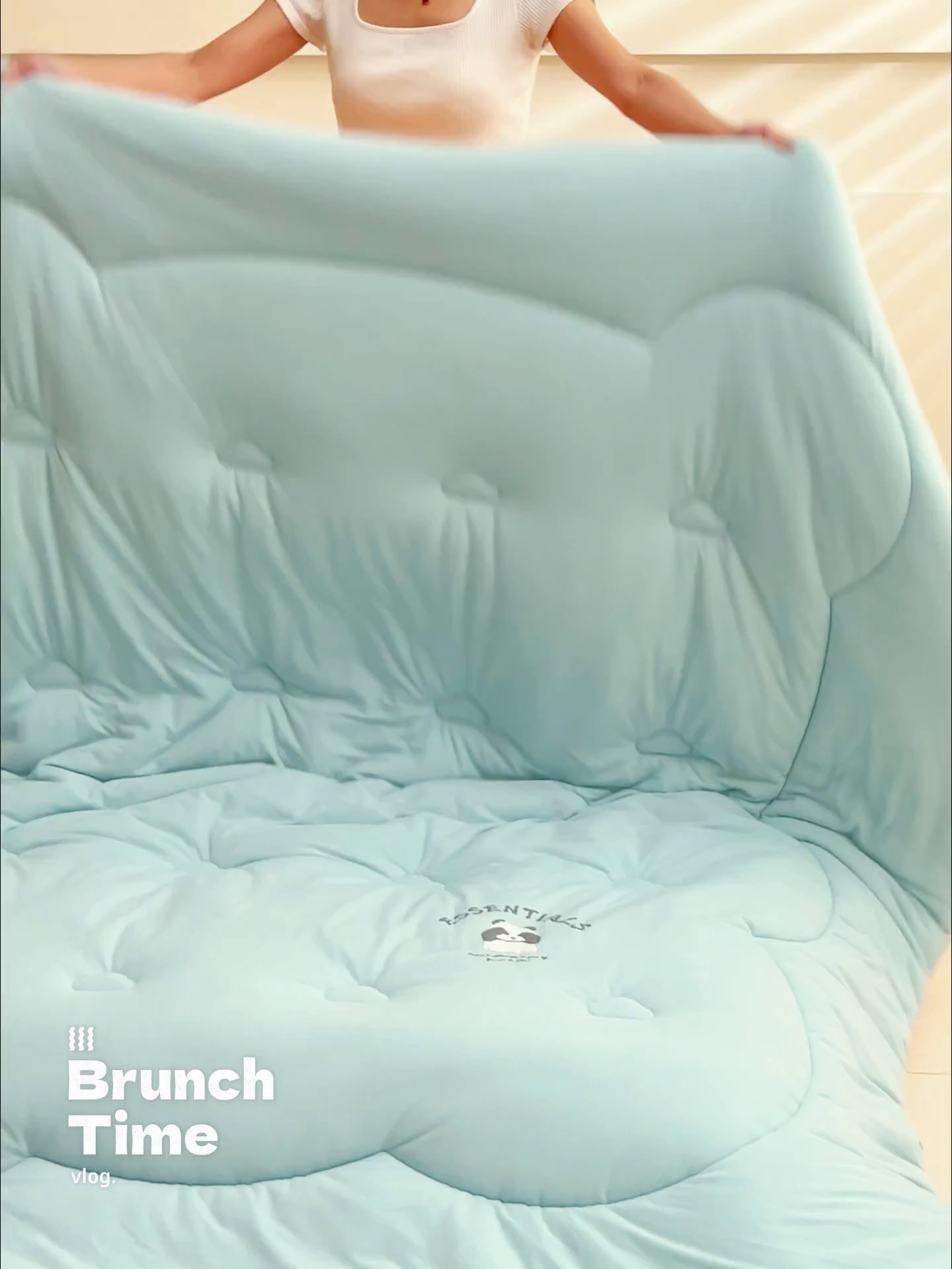 91家纺网 家纺一手货源 找家纺 子由家居 2025新款针织德绒猫猫大豆冬被被子被芯 猫猫被-浅绿