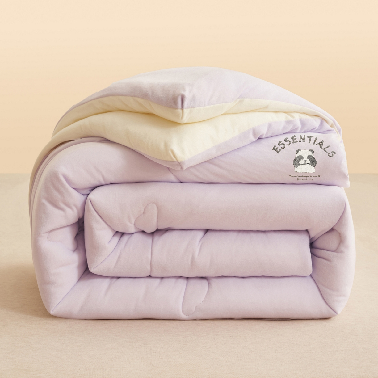 91家纺网 家纺一手货源 找家纺 子由家居 2025新款针织德绒猫猫大豆冬被被子被芯 猫猫被-浅紫