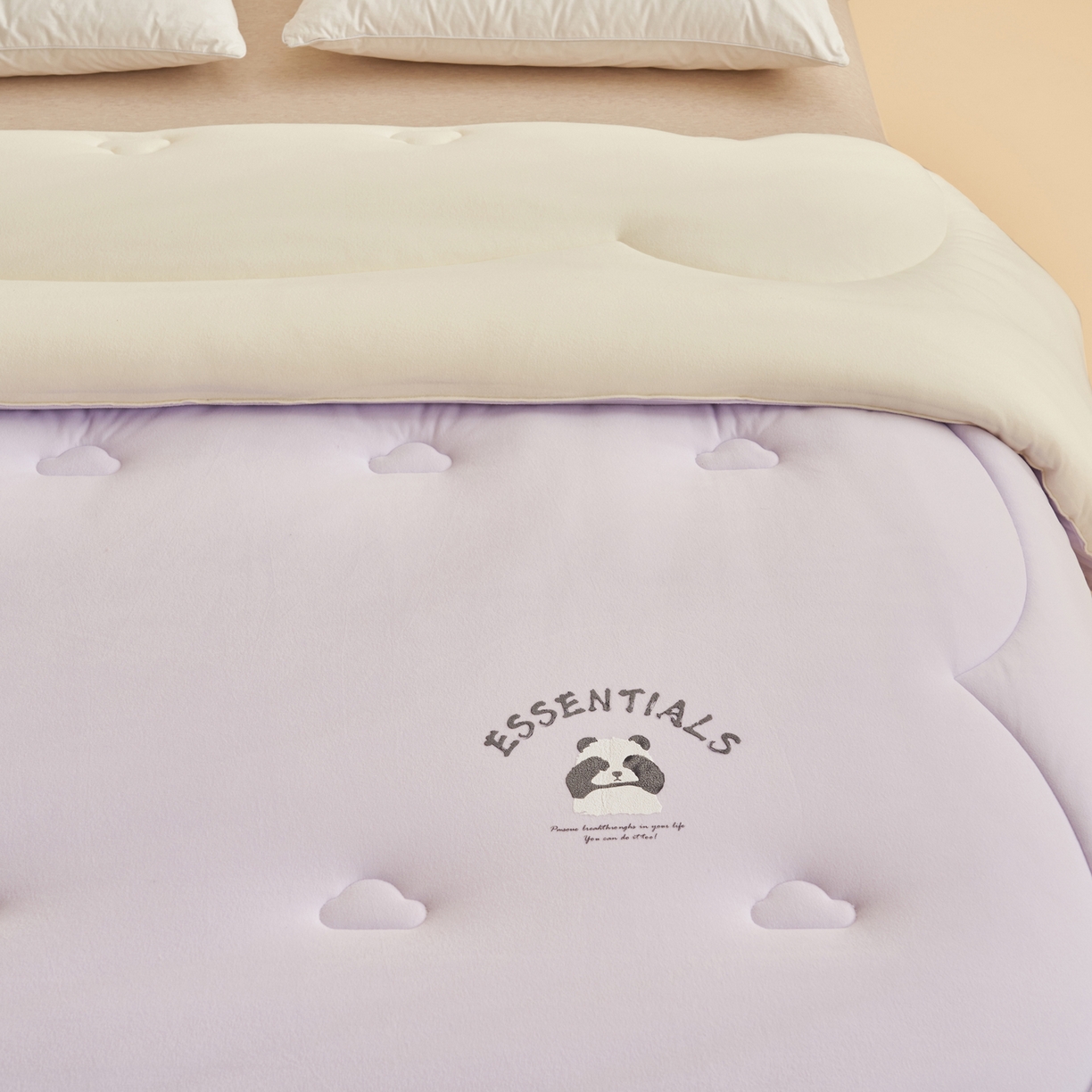 91家纺网 家纺一手货源 找家纺 子由家居 2025新款针织德绒猫猫大豆冬被被子被芯 猫猫被-浅紫