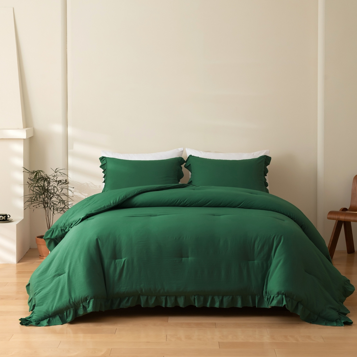 91家纺网 家纺一手货源 找家纺 （总）仲旺居家纺 2025新款跨境被芯-荷叶边系列【如需定制 请联系商家】