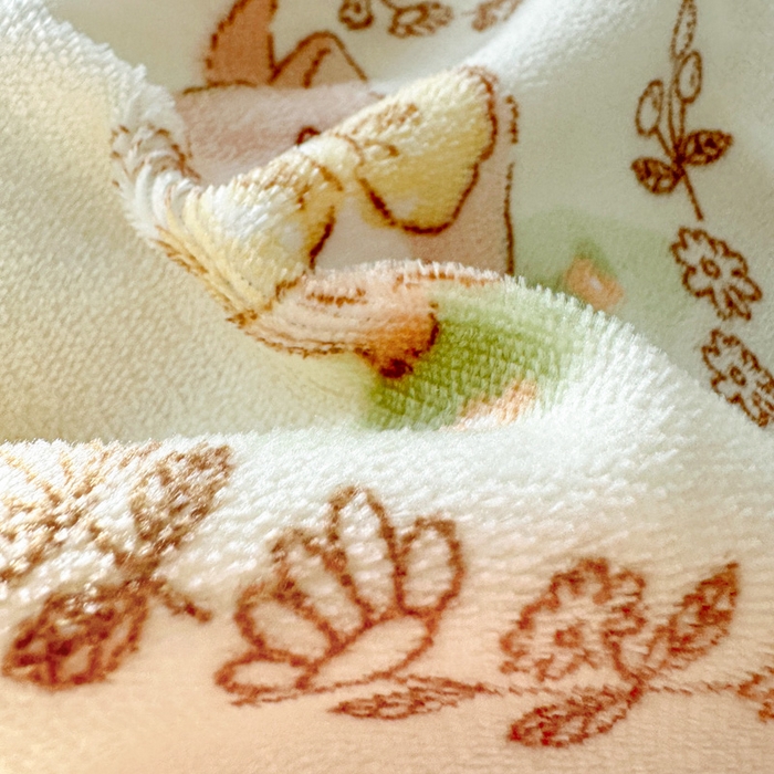 91家纺网 家纺一手货源 找家纺 卡普 2025新款牛奶绒印花单被套森林小兔