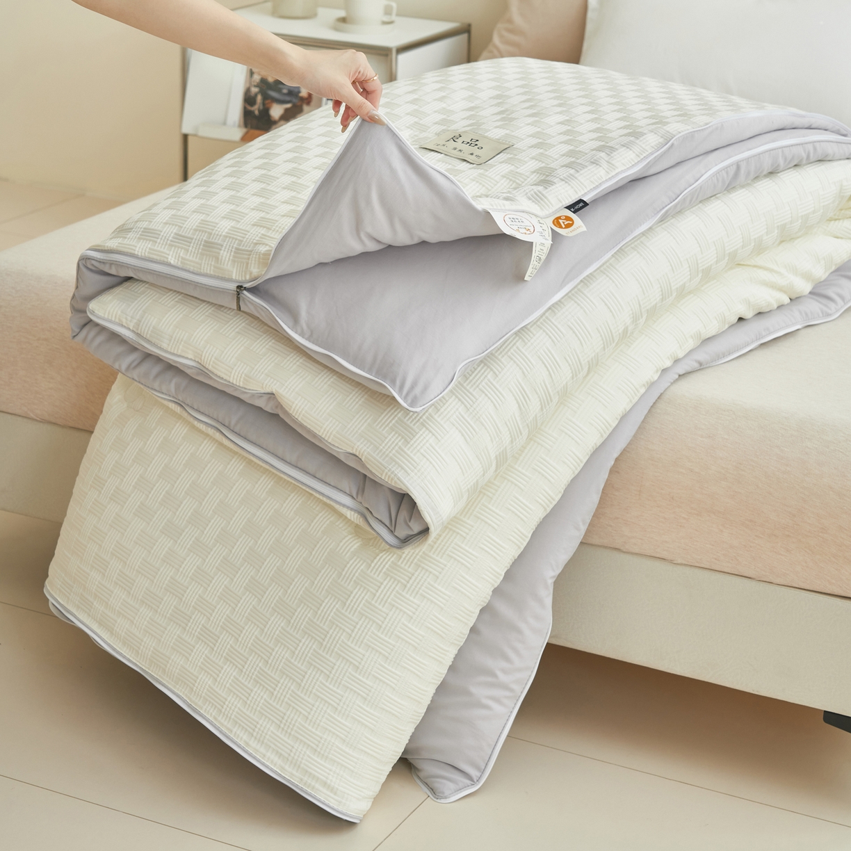 91家纺网 家纺一手货源 找家纺 （总）子由家居 2025新款良品格大豆子母冬被被子被芯