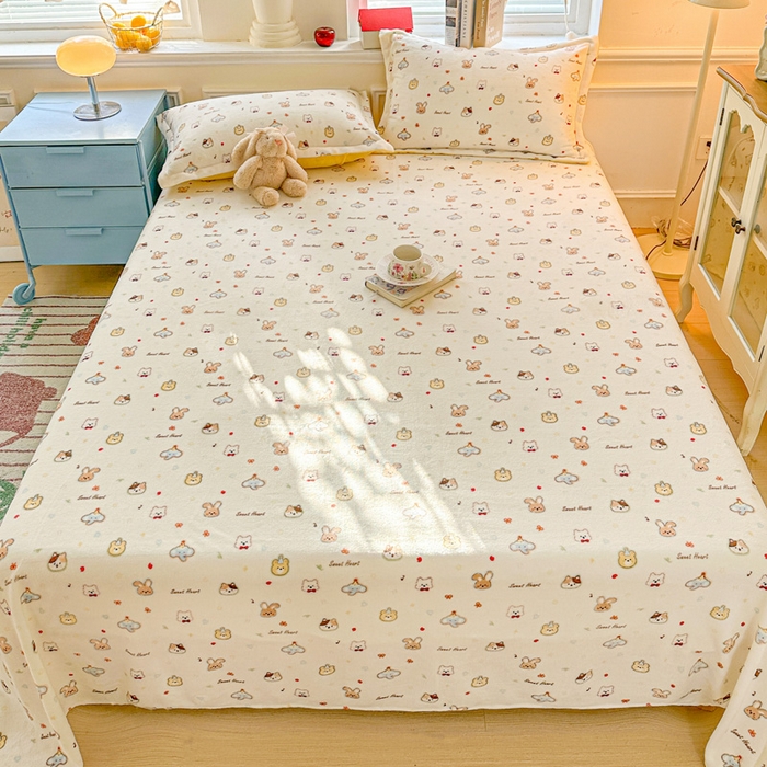 卡普 2025新款牛奶绒印花单床单童趣时光