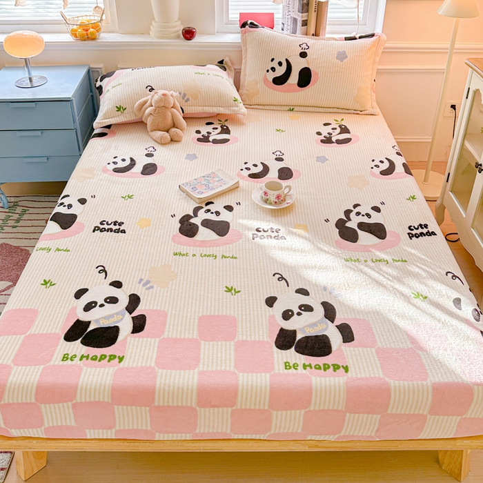 91家纺网 家纺一手货源 找家纺 （总）卡普 2025新款牛奶绒印花单床笠