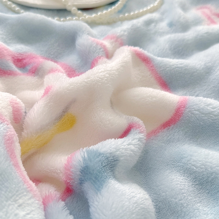 91家纺网 家纺一手货源 找家纺 网客家纺 2025新款高克重印花泡泡绒毛毯毯子 比尔狗