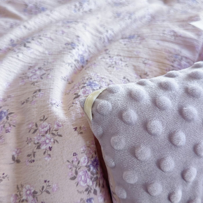 91家纺网 家纺一手货源 找家纺 玛德琳 2025新款A类皱皱纱豆豆绒抗菌保暖被子被芯 西西里