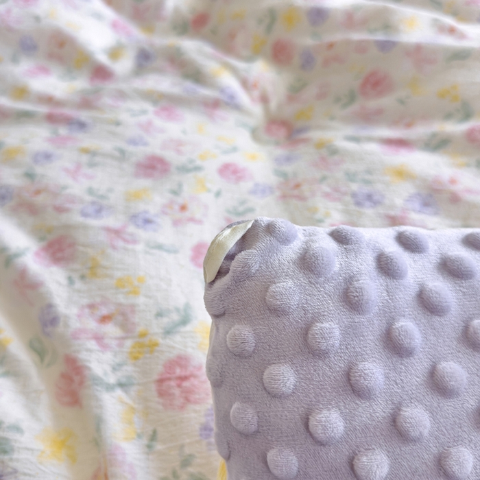 91家纺网 家纺一手货源 找家纺 玛德琳 2025新款A类皱皱纱豆豆绒抗菌保暖被子被芯 紫鸢