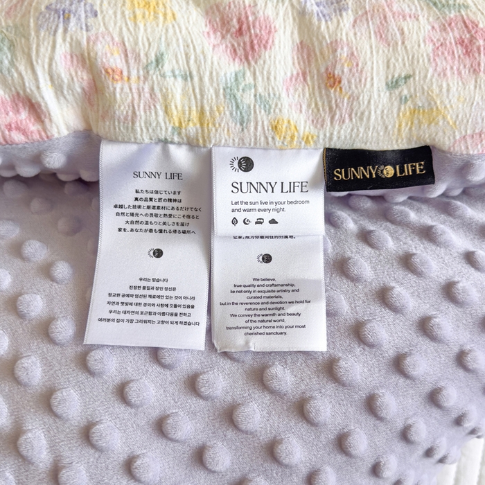 91家纺网 家纺一手货源 找家纺 玛德琳 2025新款A类皱皱纱豆豆绒抗菌保暖被子被芯 紫鸢