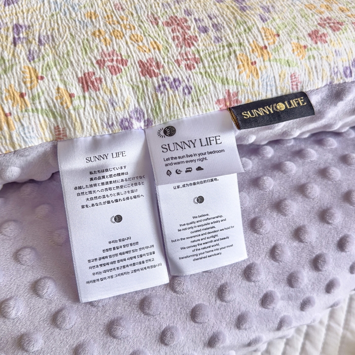 91家纺网 家纺一手货源 找家纺 玛德琳 2025新款A类皱皱纱豆豆绒抗菌保暖被子被芯 莫奈花园